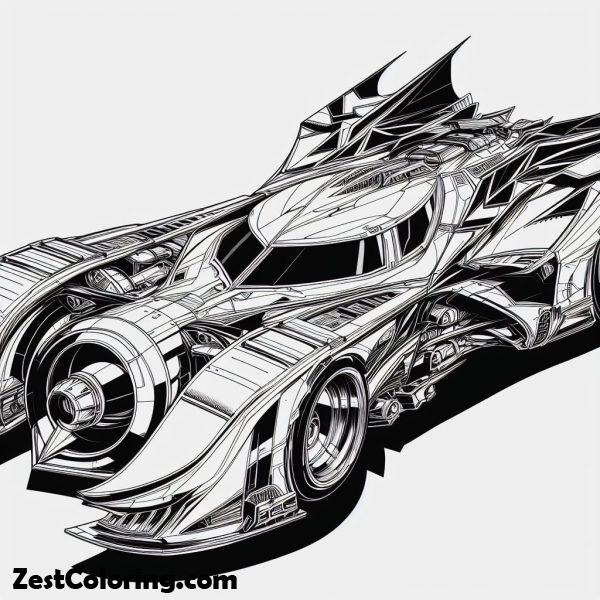 Awesome Bat Mobile Coloring Page : Coloring for Kids – Smart, Creative ...