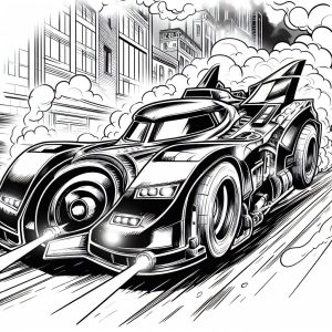 Awesome Bat Mobile Coloring Page 2 : Coloring for Kids – Smart ...