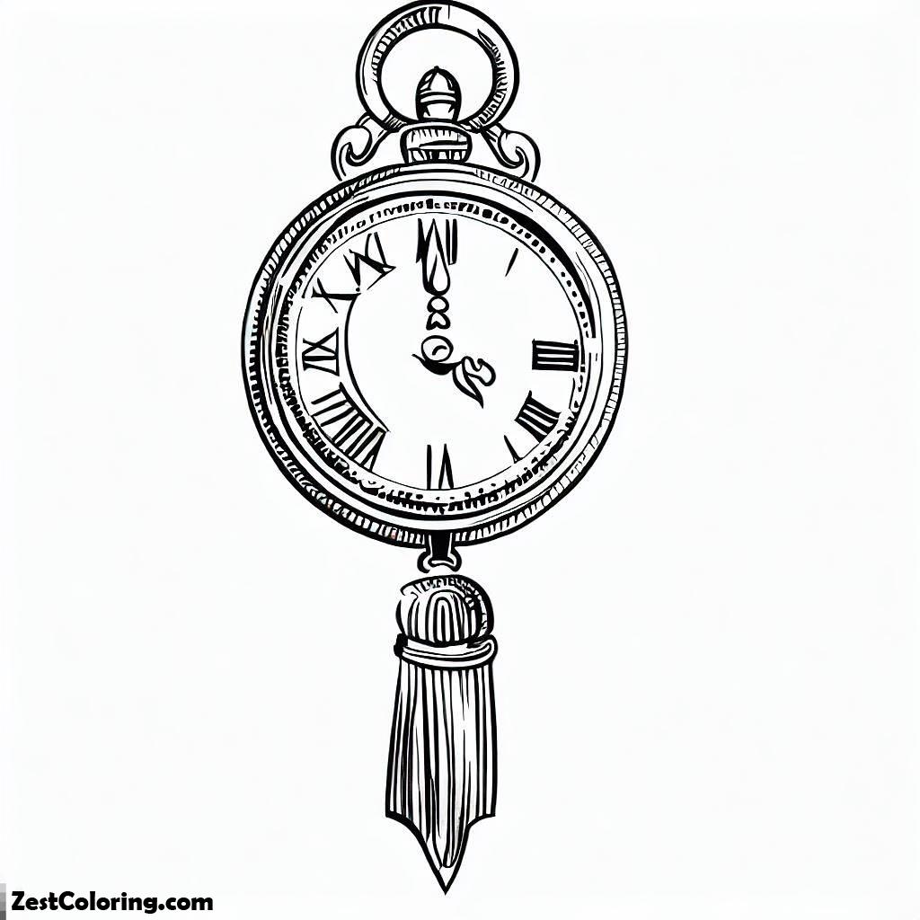 Grandfather Clock Key Chain Coloring Pages : Coloring for Kids – Smart ...