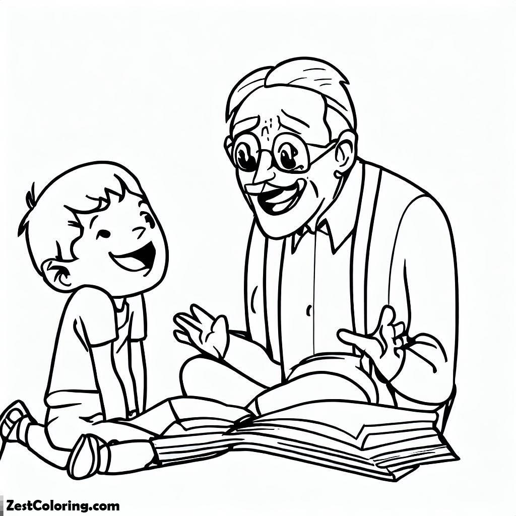 Tell Coloring Grandfather Tell Me Stories Coloring Pages : Coloring for Kids – Smart ...