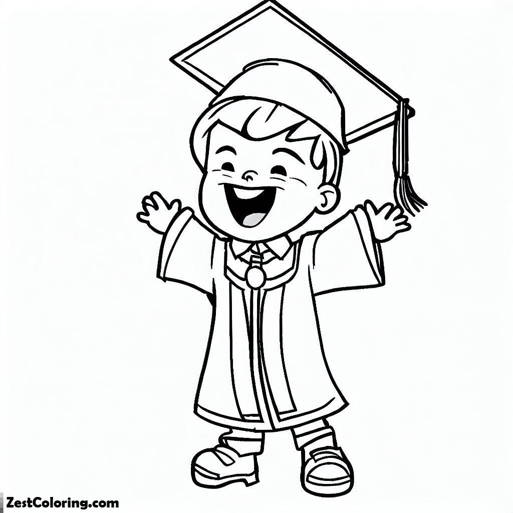 Graduation, Happy Graduation Boy Coloring Pages: Happy Graduation Boy Coloring PagesFull Size Image