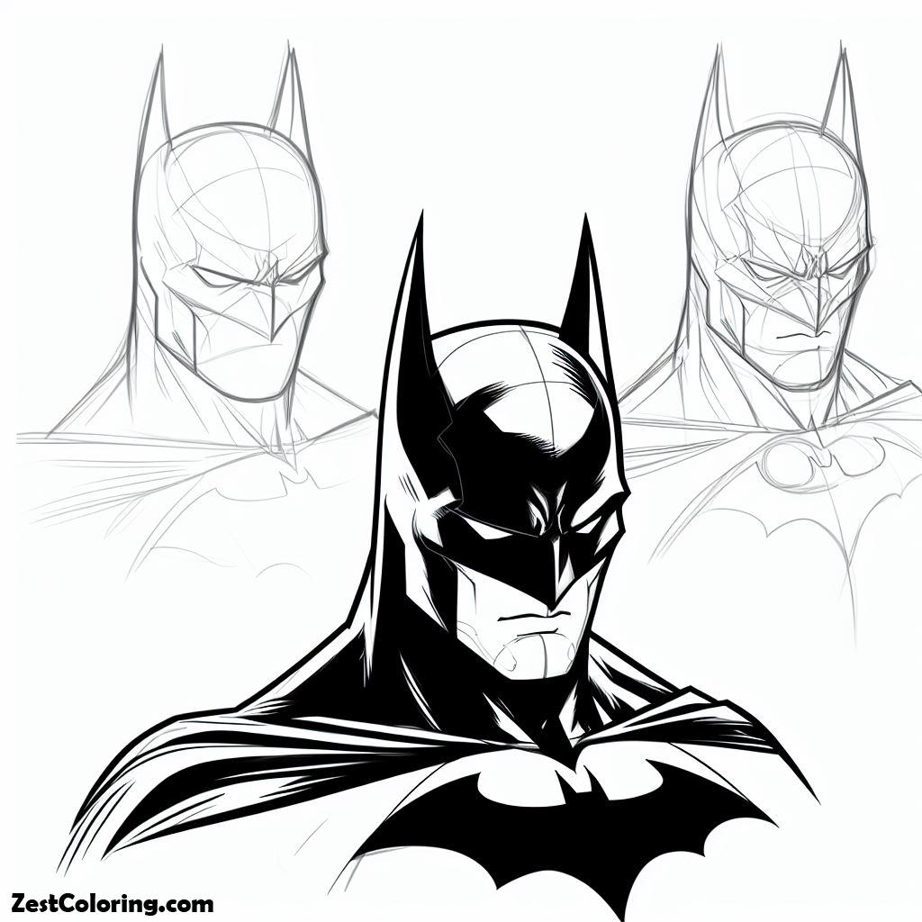 Batman, How To Draw Batman Coloring Page: How To Draw Batman Coloring PageFull Size Image