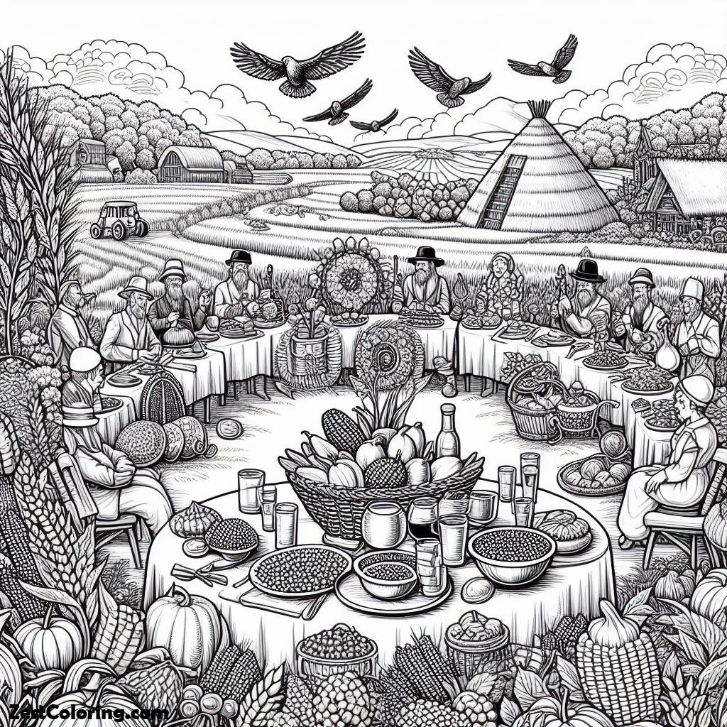 Pentecost, Jewish Harvest Festival In Pentecost Coloring Page: Jewish Harvest Festival In Pentecost Coloring PageFull Size Image