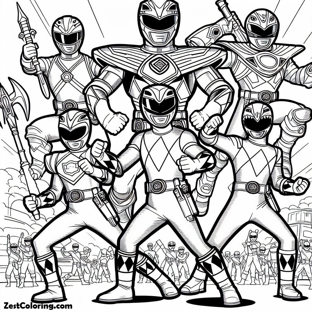 Kids Drawing Of Power Rangers Coloring Page : Coloring for Kids โ Smart ...