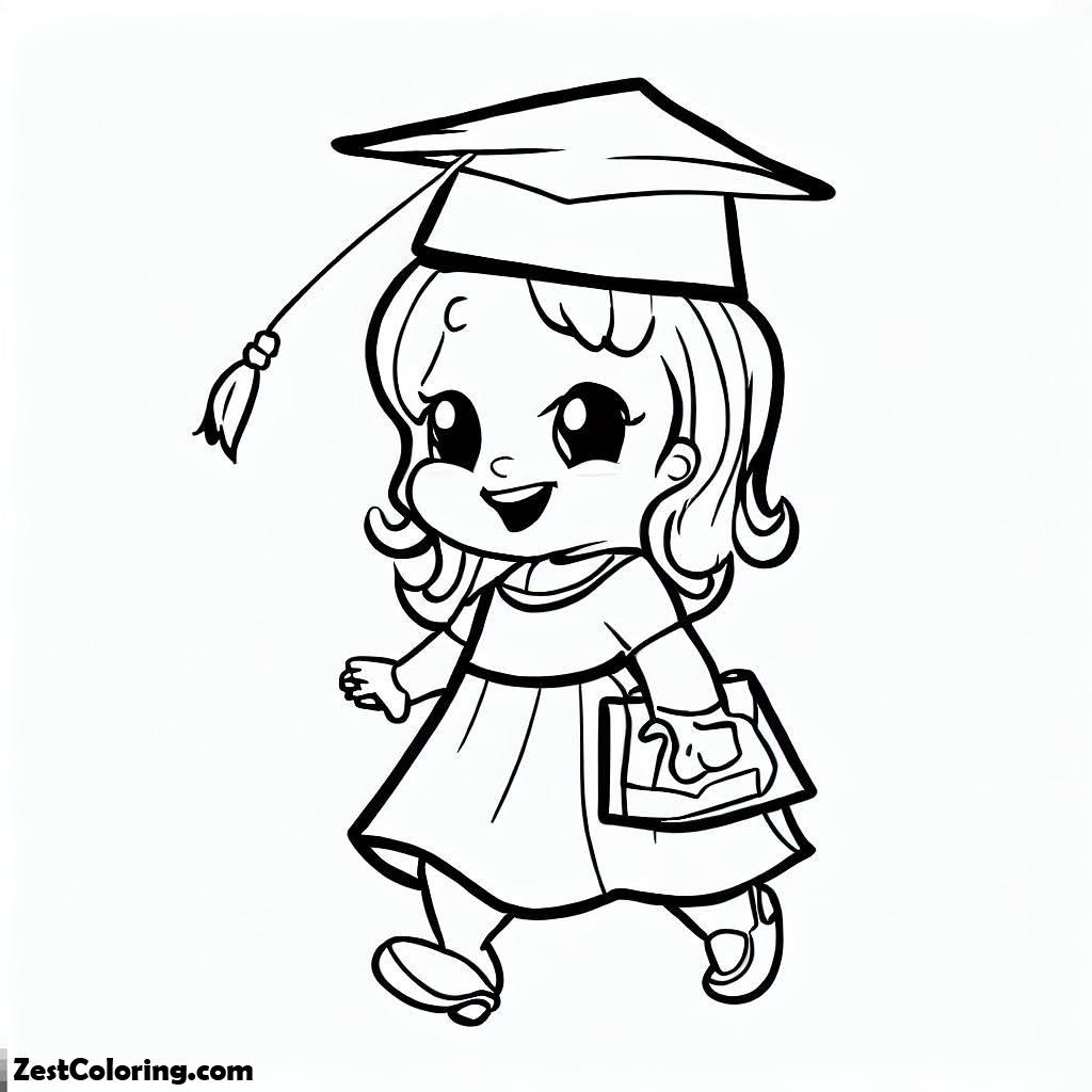 Little Going To Graduation Party Coloring Pages : Coloring for Kids ...