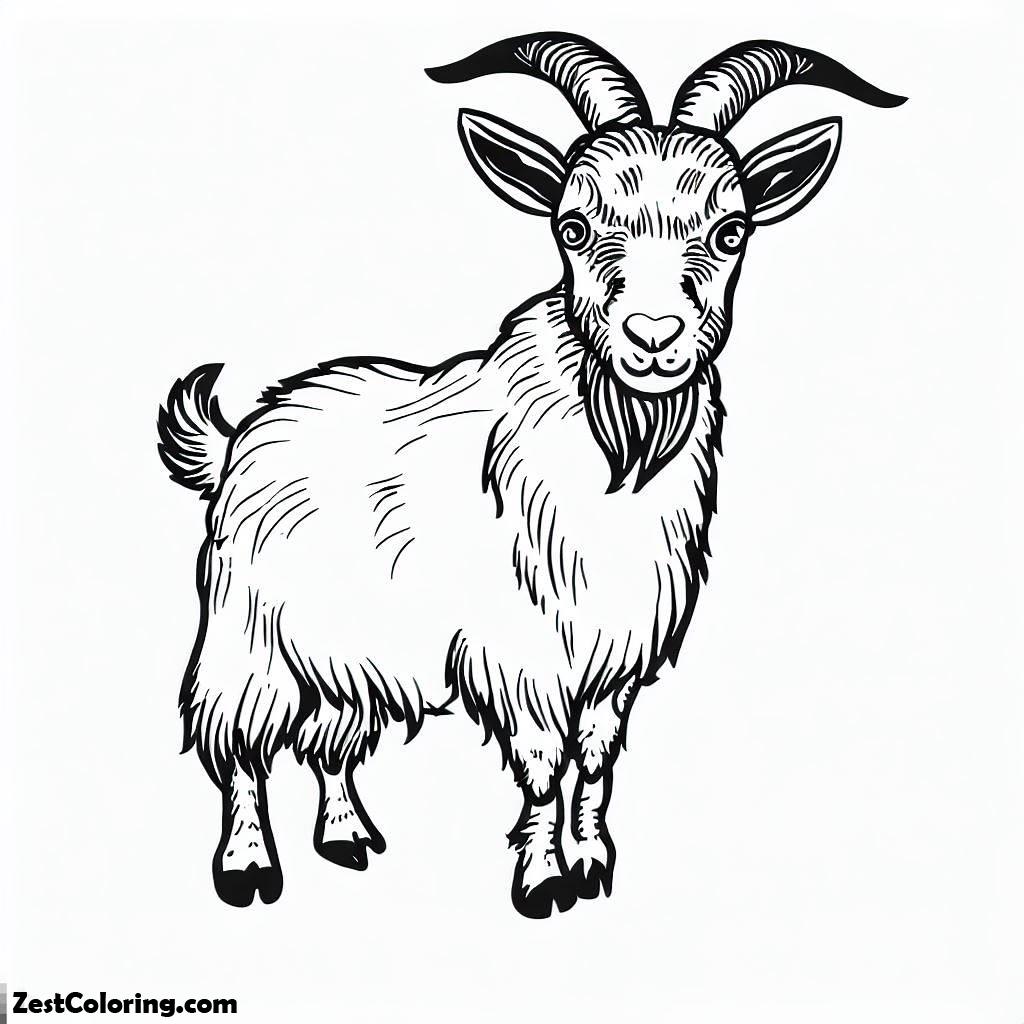 Goat, Livestock Goat Coloring Pages: Livestock Goat Coloring PagesFull Size Image