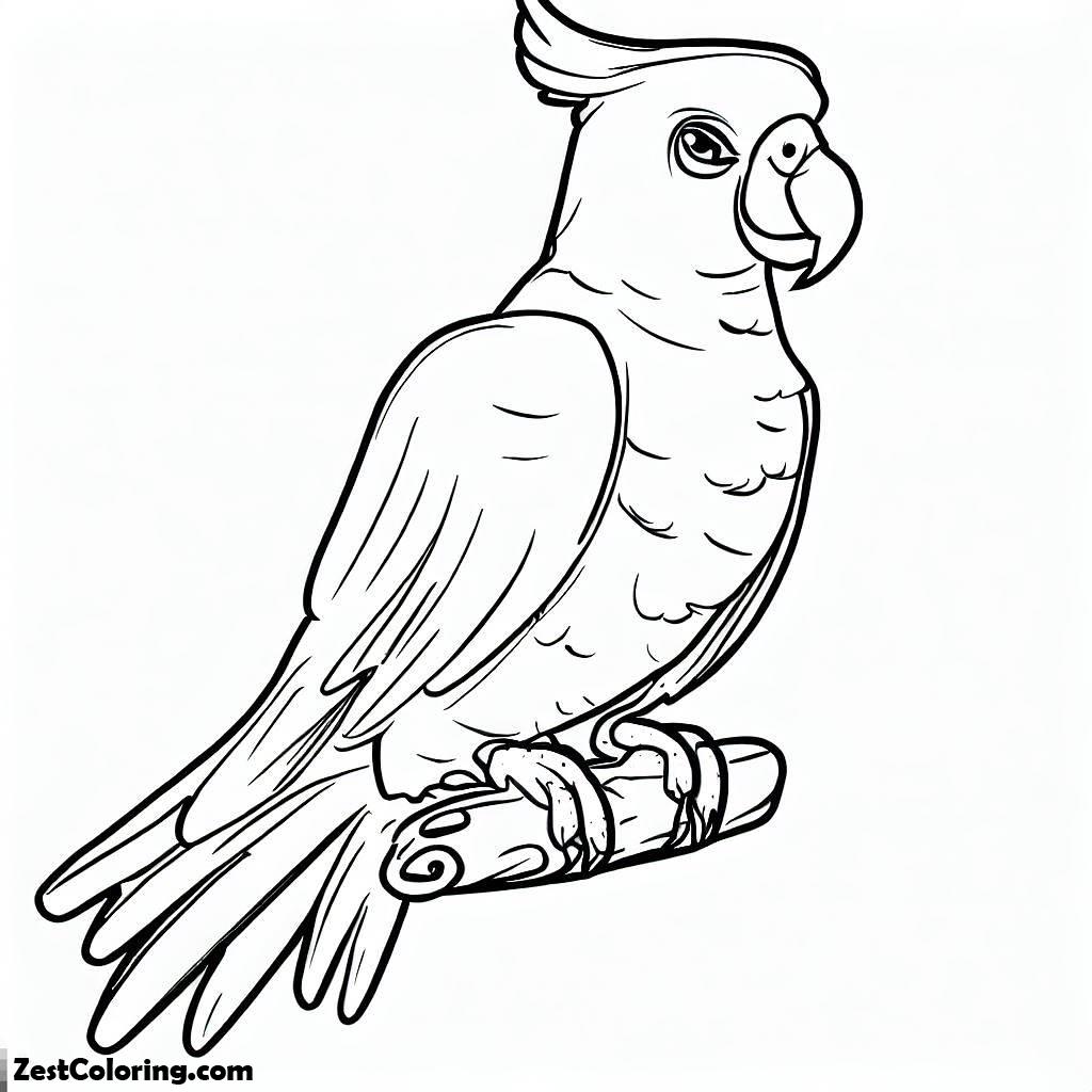 Parrot, Male Parrot Coloring Page: Male Parrot Coloring PageFull Size Image