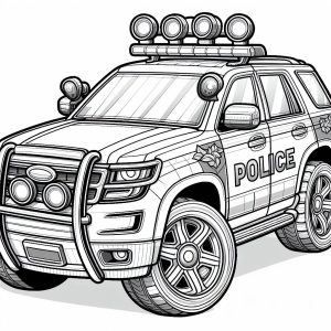 Police Car Drawing Coloring Page : Coloring for Kids – Smart, Creative ...