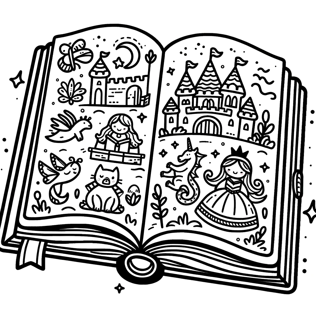 Books, Story Book For Children Coloring Page 3: Story Book For Children Coloring Page 3Full Size Image