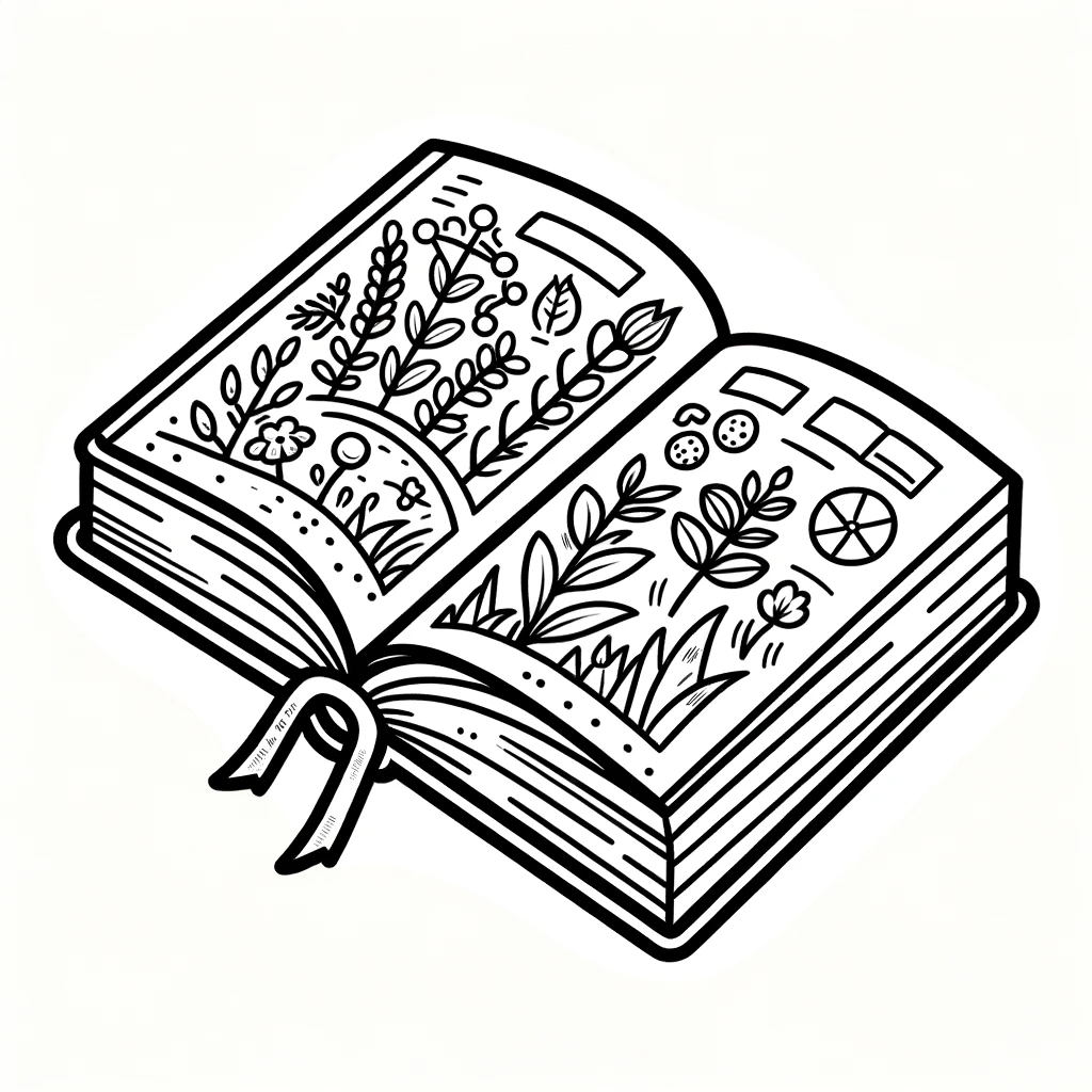 Books, Text Book For Children Coloring Page 2: Text Book For Children Coloring Page 2Full Size Image