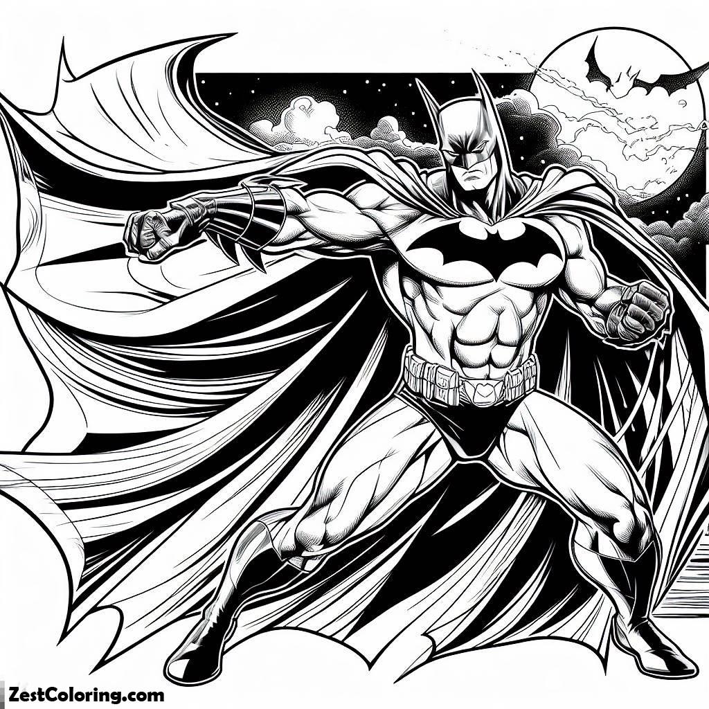 The Amazing Batman Coloring Page : Coloring for Kids – Smart, Creative