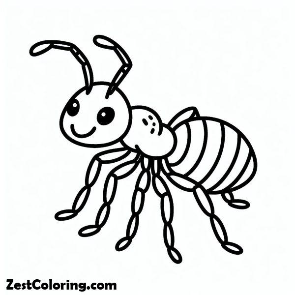 Colour Less Ant Ant Coloring Page For Kids : Coloring for Kids – Smart, Creative, and Fun
