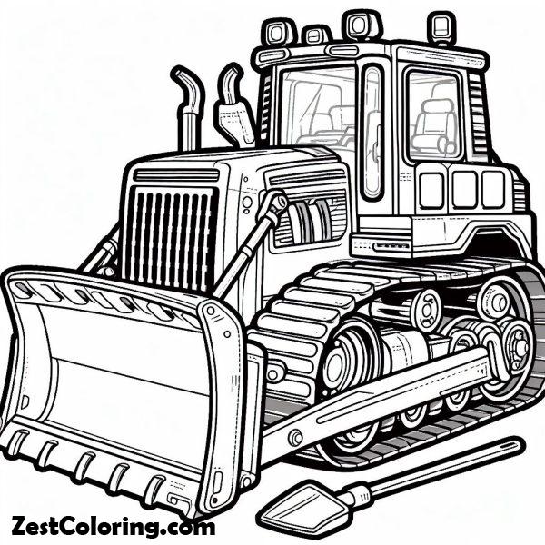 Awesome Picture Of Bulldozer Coloring Page Free To Download : Coloring ...