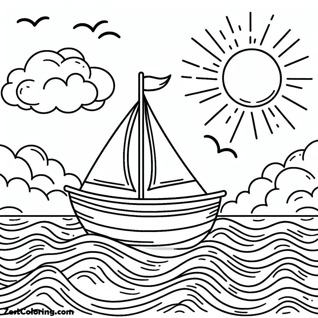 Boat, Boat Coloring Page 2: Boat Coloring Page 2Full Size Image
