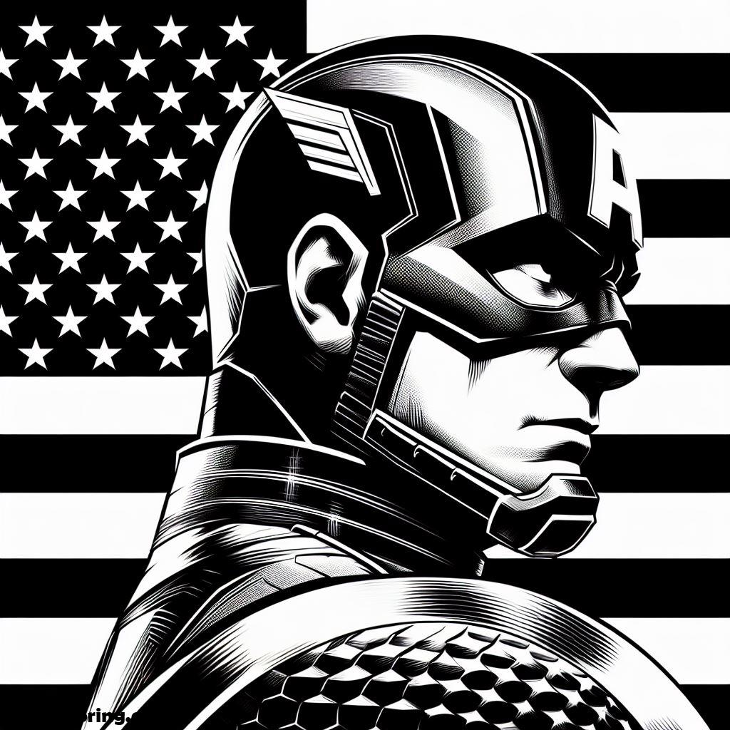 Captain America, Captain America Coloring Page 4: Captain America Coloring Page 4Full Size Image