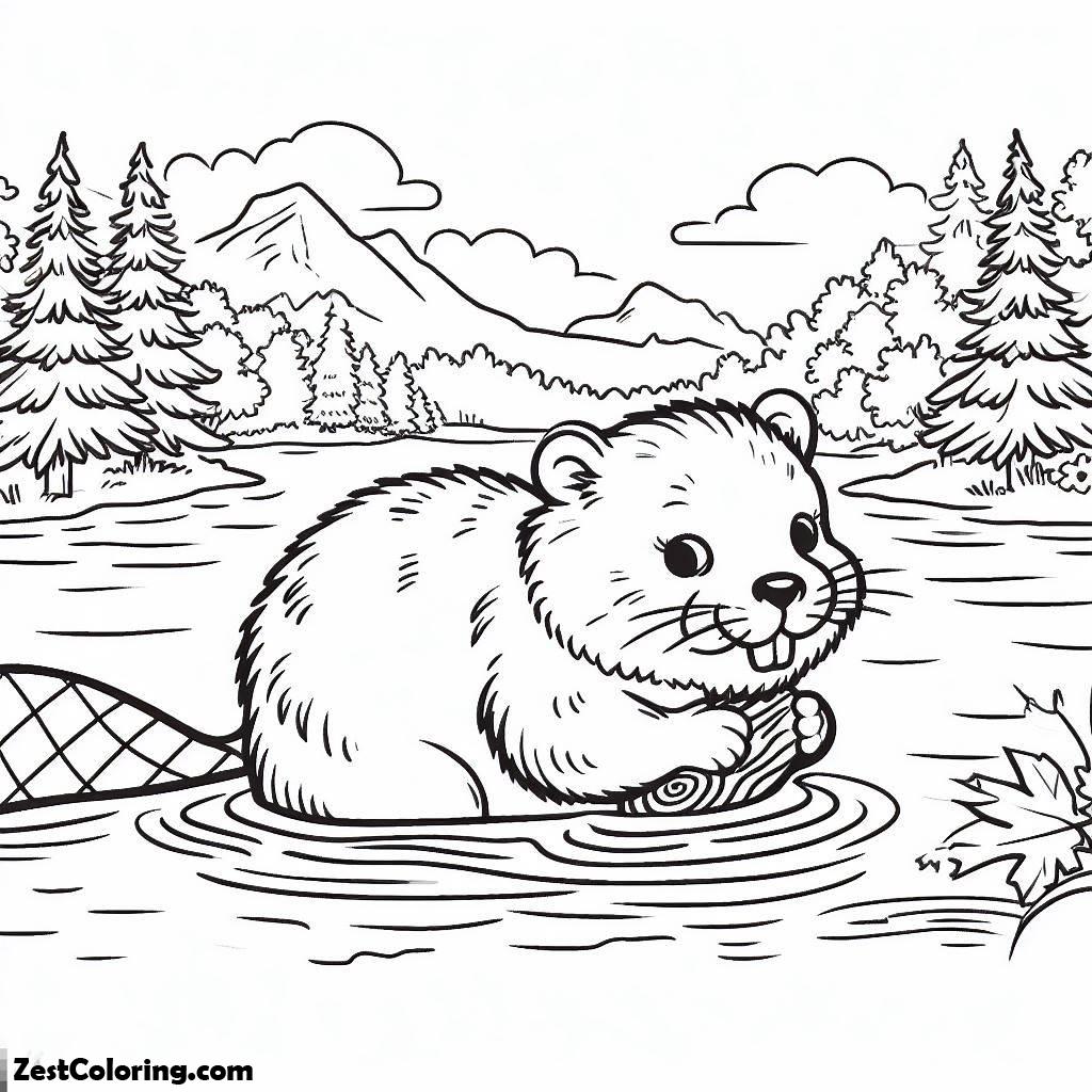 Beaver, How To Draw A Beaver Coloring Page: How To Draw A Beaver Coloring PageFull Size Image