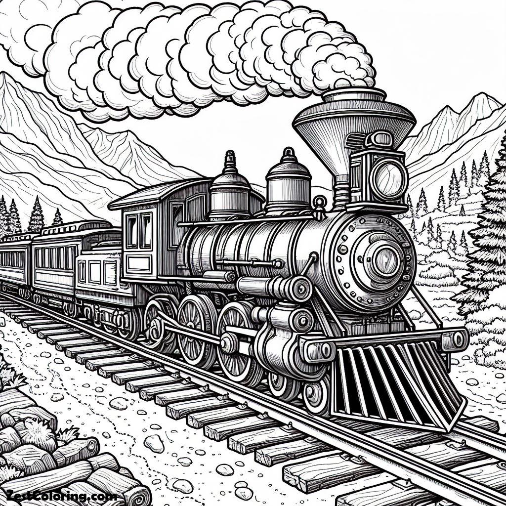 Locomotive Coloring Pages