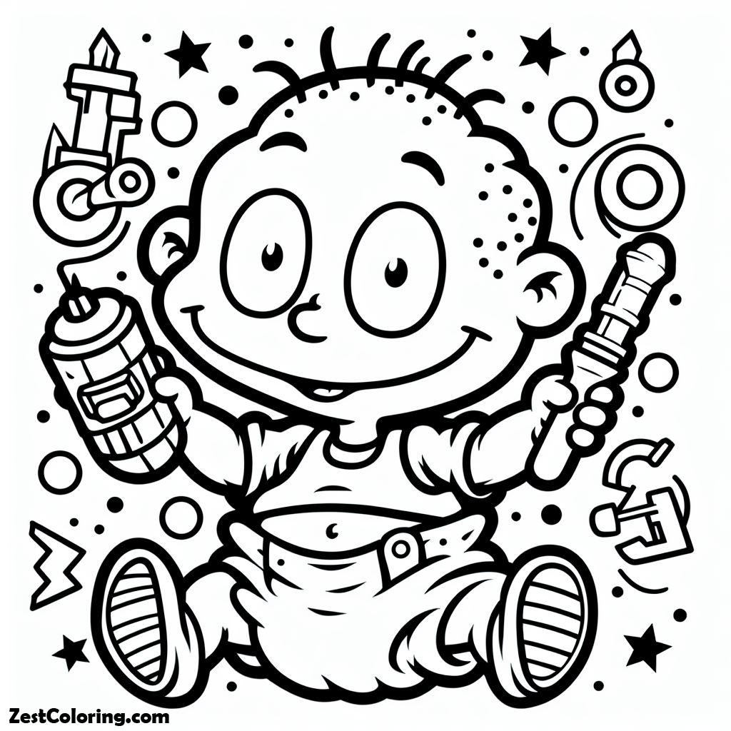 Rugrats, Tommy Pickles From Rugrats Coloring Page: Tommy Pickles From Rugrats Coloring PageFull Size Image