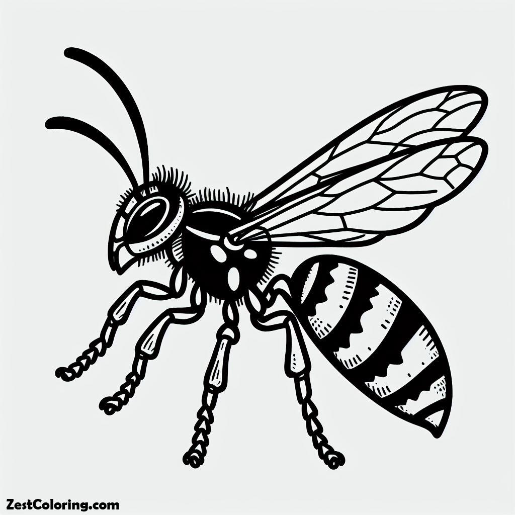 Bugs, Wasp In Bugs Coloring Page: Wasp In Bugs Coloring PageFull Size Image