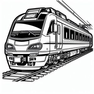 High Speed Train Coloring Page : Coloring for Kids – Smart, Creative ...