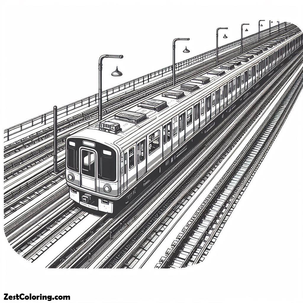 Train, Awesome Train Picture From Top View Coloring Page: Awesome Train Picture From Top View Coloring PageFull Size Image
