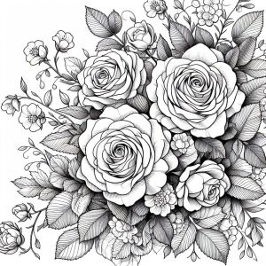 Spring Flower Coloring Page : Coloring for Kids – Smart, Creative, and Fun