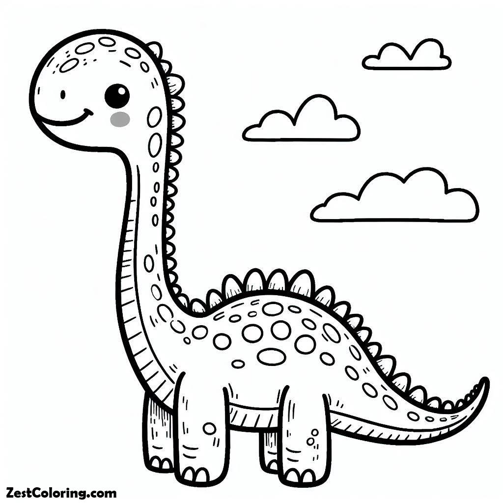 Brachiosaurus, Brachiosaurus Little Baby Coloring Page: Brachiosaurus Little Baby Coloring PageFull Size Image