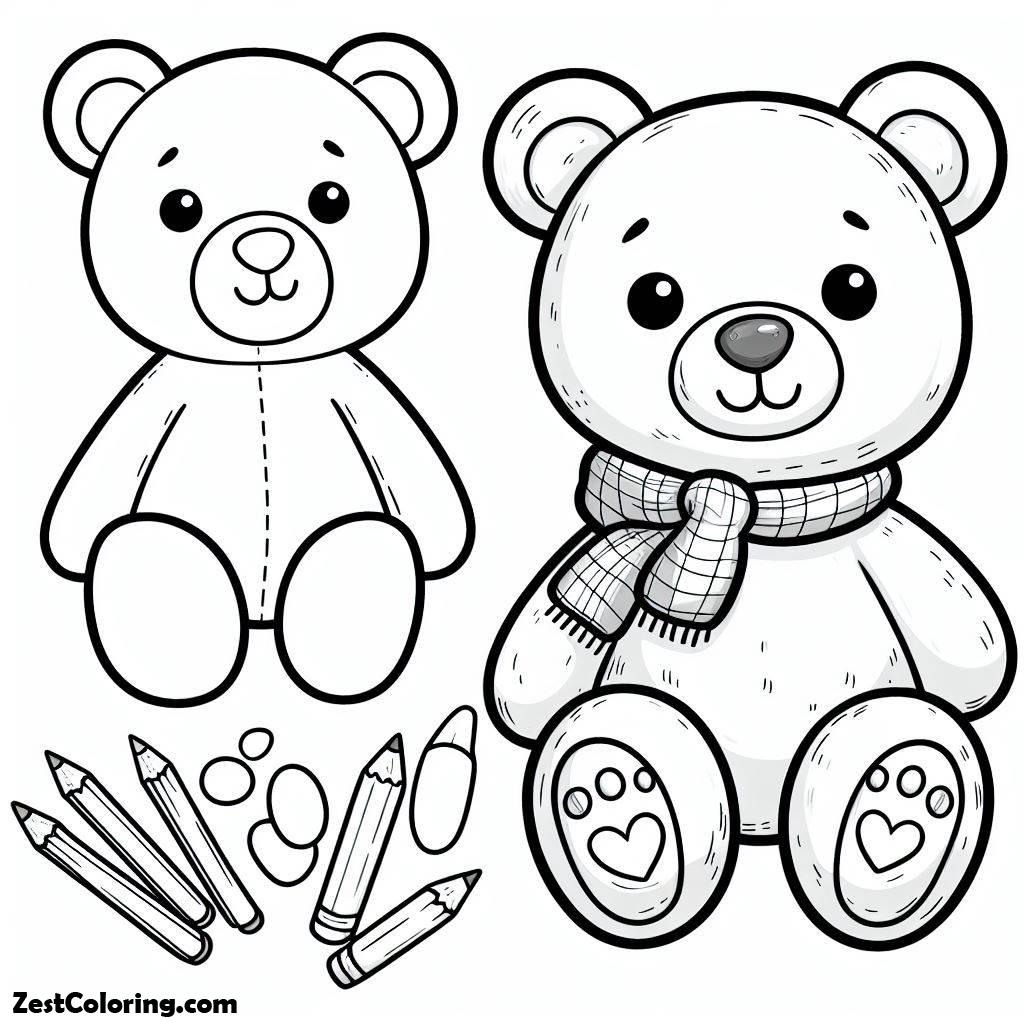 Tedy Colore Free Teddy Bear Drawing Coloring Page – Print & Color Now