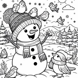 First Snow Fall Coloring Snowman Love Snowfall Coloring Page : Coloring for Kids – Smart ...