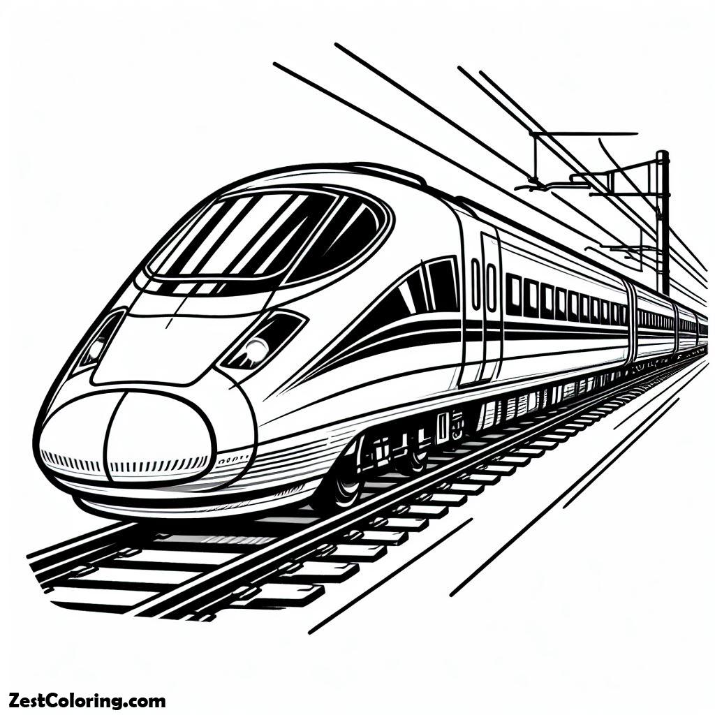 Train, High Speed Train Coloring Page: High Speed Train Coloring PageFull Size Image