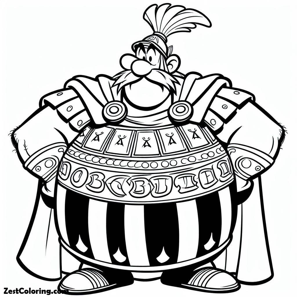 Asterix, Obelix Wear Romans Soldier Uniform In The Adventure Of Asterix Coloring Page: Obelix Wear Romans Soldier Uniform In The Adventure Of Asterix Coloring PageFull Size Image