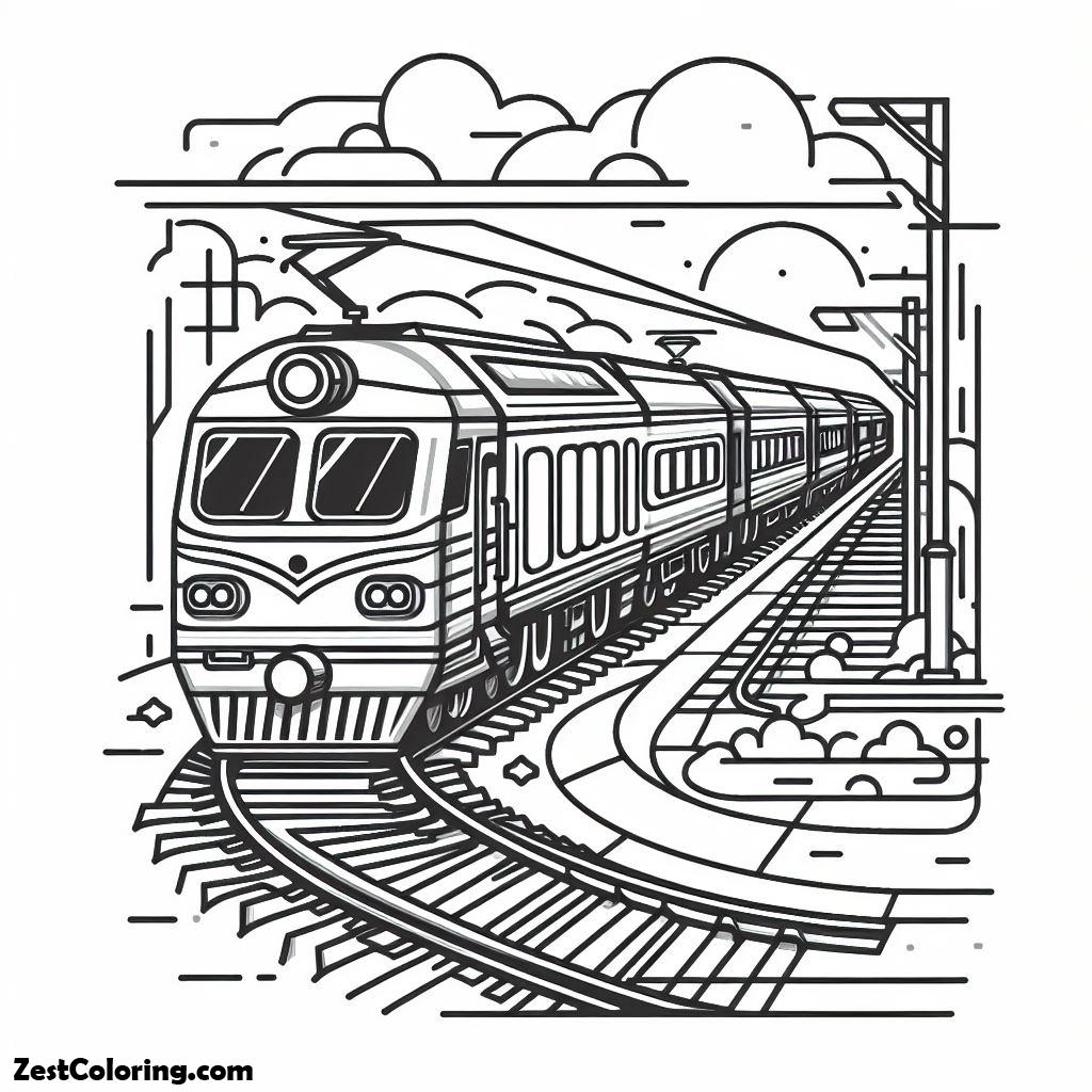 Train, Picture Of Monorail Train Coloring Page: Picture Of Monorail Train Coloring PageFull Size Image