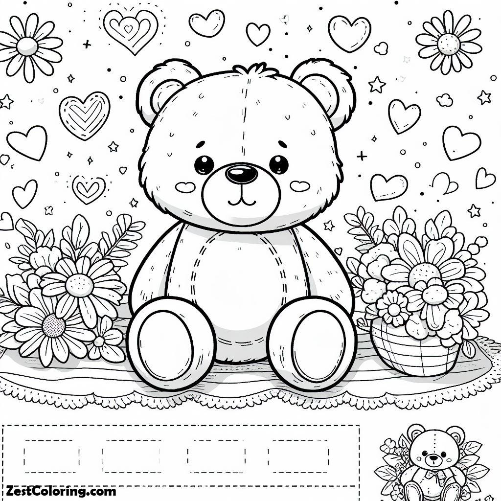 Teddy Bear, Picture Of Teddy Bear Coloring Page: Picture Of Teddy Bear Coloring PageFull Size Image