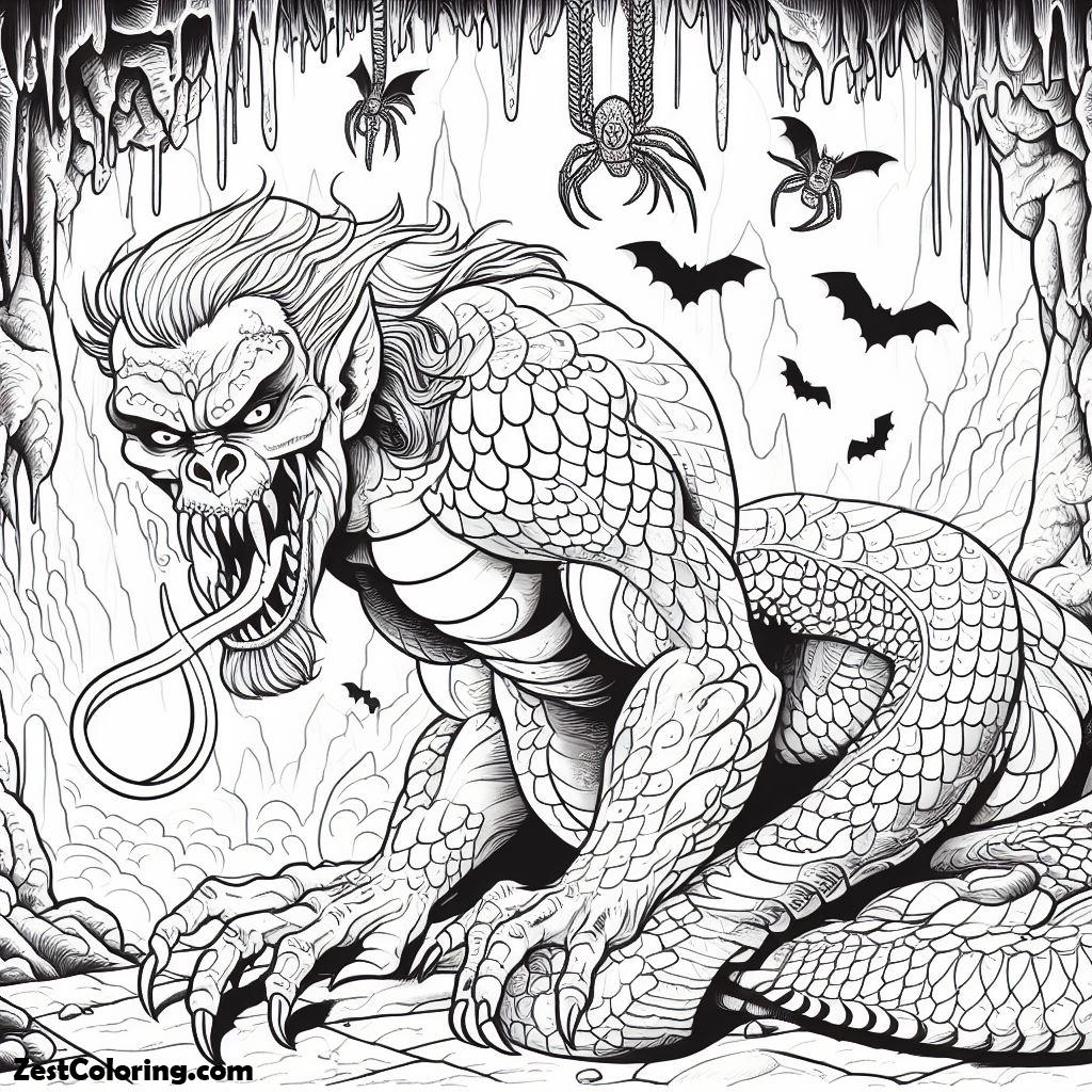 Snake Man Color In Snake Man Monster Coloring Page : Coloring for Kids – Smart, Creative ...
