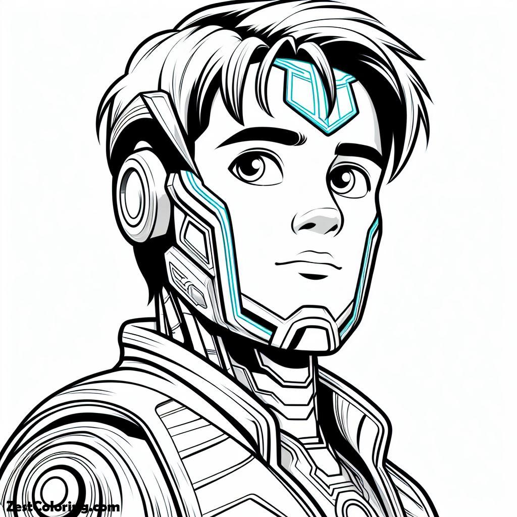 Tron Colouring In The Young Kevin Flynn Tron 1 Coloring Pages : Coloring for Kids – Smart ...