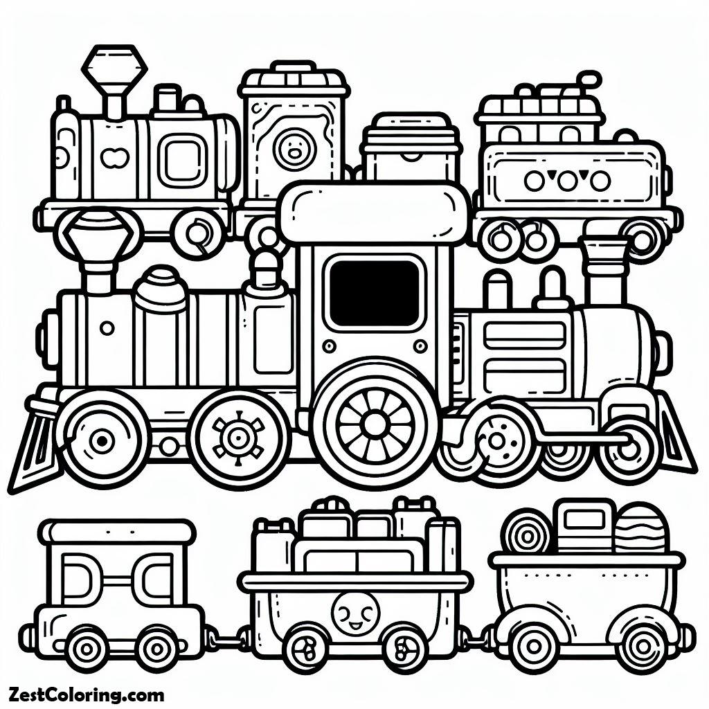 Train, Toys Train Coloring Page: Toys Train Coloring PageFull Size Image