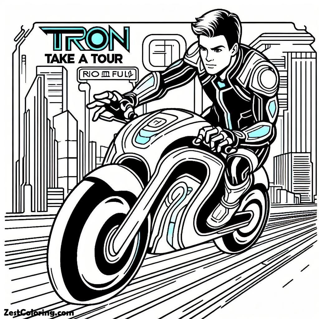 Tron Colouring In Tron Legacy Take A Tour Coloring Pages : Coloring for Kids – Smart ...