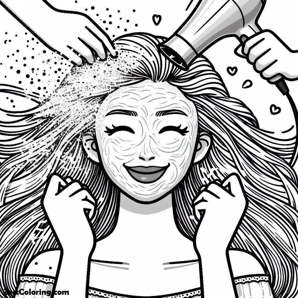 April Fools Day, White All Over Face Because Of Hair Dryer Powder On April Fool’s Day Coloring Page: White All Over Face Because Of Hair Dryer Powder On April Fool's Day Coloring PageFull Size Image