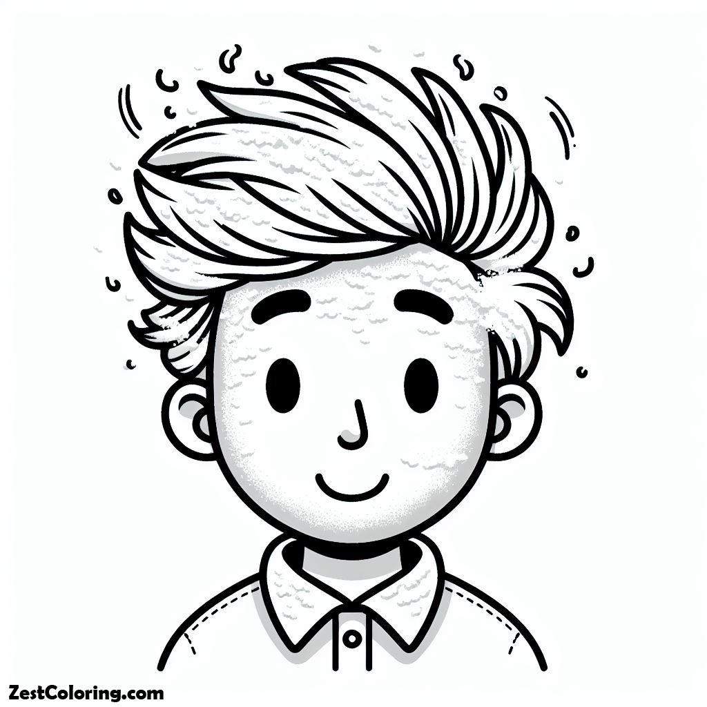 April Fools Day, White All Over Face Because Of Powder To Be Ghost On April Fool’s Day Coloring Page: White All Over Face Because Of Powder To Be Ghost On April Fool's Day Coloring PageFull Size Image