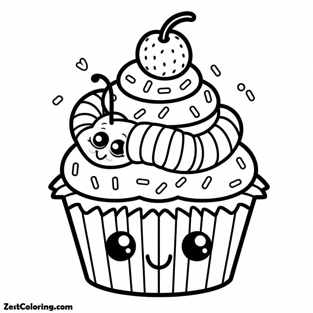 April Fools Day, Who Wants Cupcakes That Have Worms On April Fool’s Day, Coloring Pages: Who Wants Cupcakes That Have Worms On April Fool's Day, Coloring PagesFull Size Image
